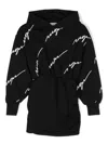 Msgm Logo-print Hooded Minidress In Black