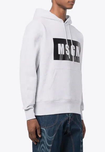 MSGM LOGO PRINT HOODED SWEATSHIRT