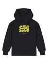 Msgm Logo-print Hooded Top In Black