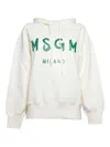 Msgm Logo Printed Drawstring Hoodie