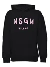 Msgm Logo-print Hoodie In Black