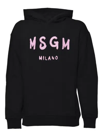 Msgm Kids' Logo-print Hoodie