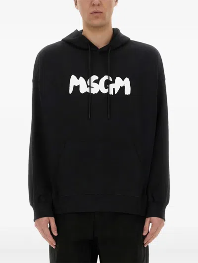 MSGM LOGO-PRINT HOODIE