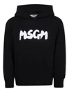 Msgm Logo-print Hoodie In Black