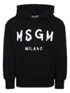 Msgm Logo-print Hoodie In Black