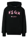 Msgm Logo-print Hoodie In Black