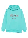 Msgm Logo-print Hoodie In Blue