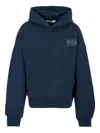 Msgm Logo-print Hoodie In Blue