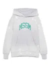 Msgm Logo-print Hoodie In Grey