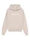 Msgm Logo-print Hoodie In Neutrals