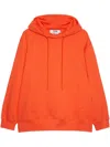 Msgm Logo-print Hoodie In Orange