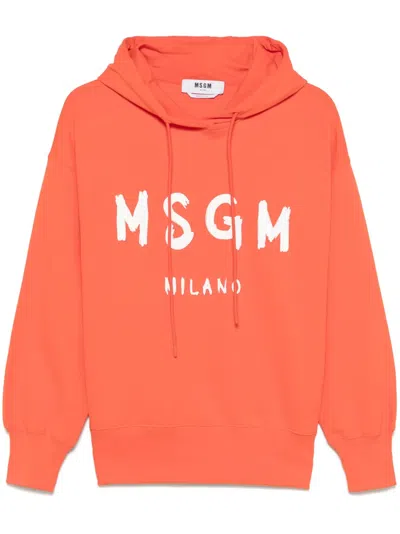 MSGM LOGO-PRINT HOODIE