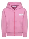 Msgm Logo-print Hoodie In Pink