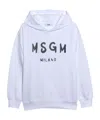 Msgm Logo-print Hoodie In White