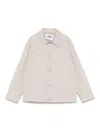 Msgm Logo-print Jacket In Grey