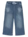 Msgm Logo-print Jeans In 蓝色