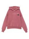 Msgm Logo-print Kangaroo-pocket Hoodie In Pink