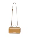 Msgm Logo-print Leather Tote Bag In Brown