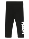 Msgm Logo-print Leggings In Black
