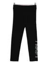 Msgm Logo-print Leggings In Black
