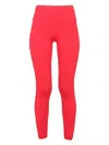 Msgm Logo Leggings With Elastic High Waistband In Pink