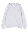 MSGM LOGO-PRINT LONG-SLEEVE HOODIE