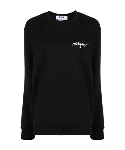Msgm Logo-print Long-sleeve Sweatshirt