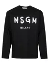 Msgm Cotton T-shirt In Black
