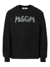 Msgm Logo-print Long-sleeve T-shirt In Black