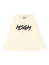 Msgm Logo-print Long-sleeve T-shirt In Neutral