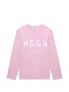 Msgm Knitwear With Raglan Sleeves And Ribbed Cuffs In Pink