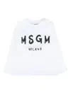 Msgm Logo-print Long-sleeve T-shirt In White