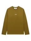Msgm Logo-print Long-sleeve Top In Multi
