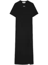 Msgm Black Printed Maxi Dress In Black