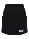 Msgm Logo-print Mini Skirt In Black