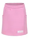 Msgm Logo-print Mini Skirt In Pink