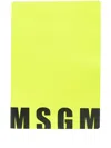Msgm Logo-print Notebook In Gelb