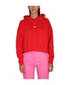 Msgm Logo-print Oversized Hoodie In Red