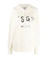 Msgm Logo-print Oversized Hoodie In White