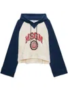 Msgm Hoodie Mit Logo-print In Nude