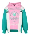 Msgm Patchwork-hoodie Mit Logo-print In Pink