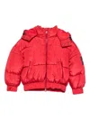 Msgm Logo-print Puffer Jacket In Red
