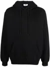 Msgm Logo-print Long-sleeve Hoodie In Black