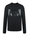 Msgm Logo Print Round-head Hoodie In Black