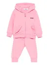 Msgm Logo-print Ruffled-detail Tracksuit Set In Animal Print