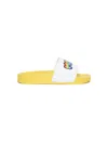 Msgm Logo-print Sandals In White