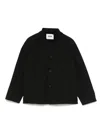 Msgm Logo-print Shirt Jacket In Black