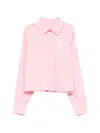 Msgm Logo-print Shirt In Pink