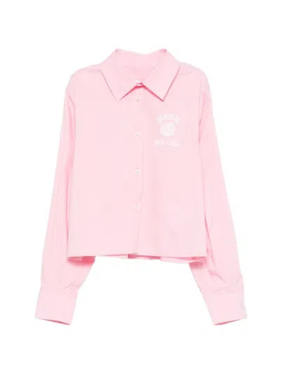 Msgm Kids' Logo-print Shirt In Pink