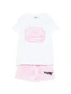 Msgm Logo-print Short Set In White